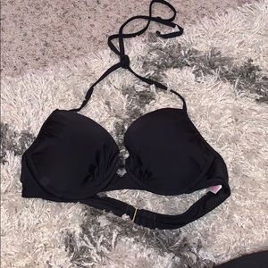 black bathing suit top